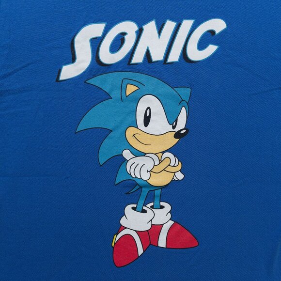 Sonic Short Sleeve Tshirt Mens Size Large Blue Sonic The Hedgehog Gaming Movie - Picture 2 of 7
